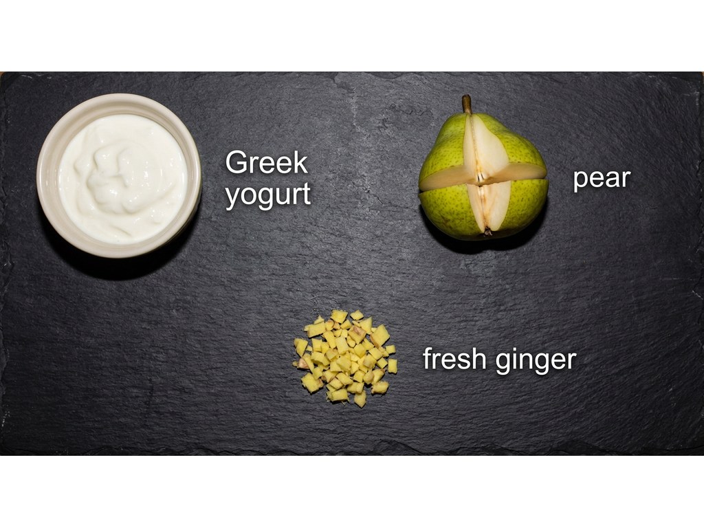 Ingredients for Frozen Pear Dog Treats