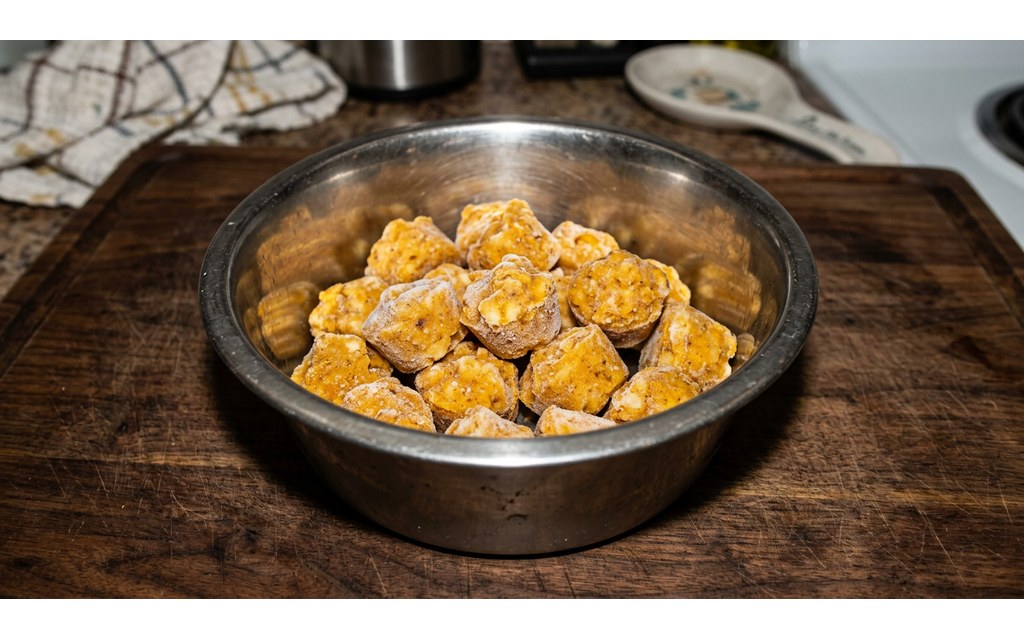 Frozen Pumpkin Banana Dog Treats, homemade dog recipe