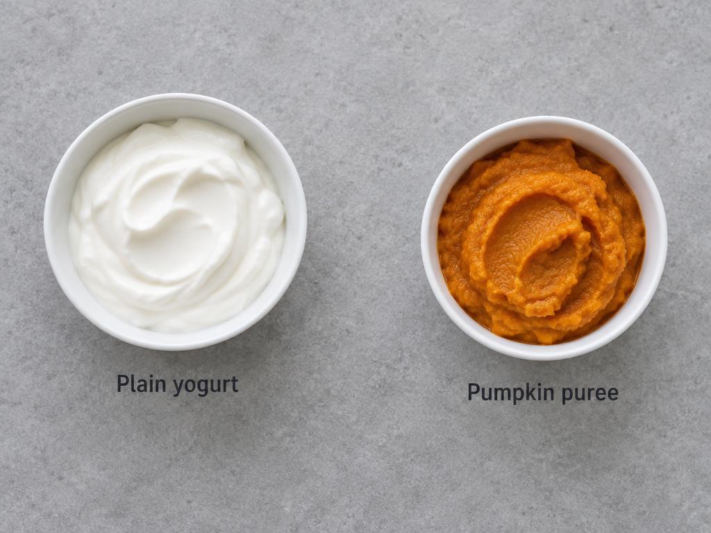 Ingredients for Frozen Puppy Yogurt & Pumpkin Cubes