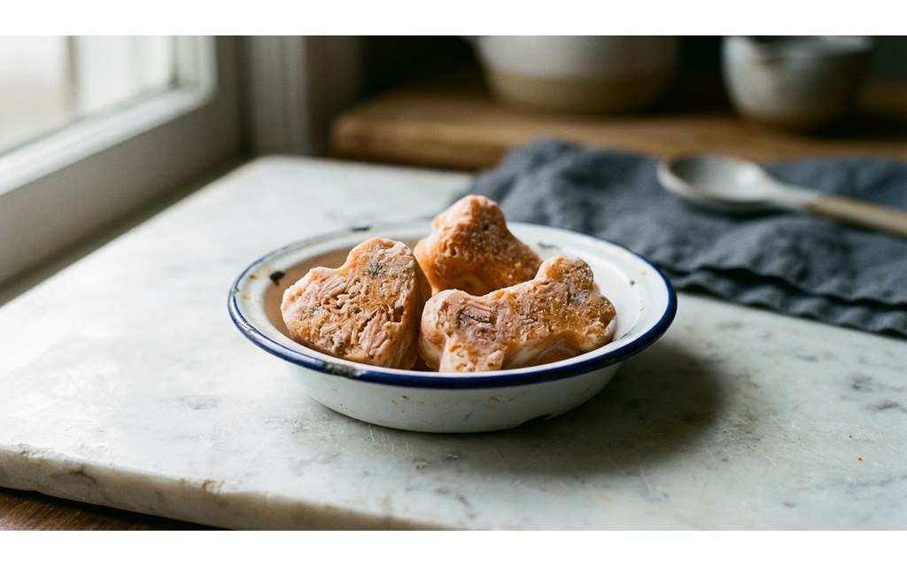Frozen Salmon Sweet Potato Dog Treats, homemade dog recipe