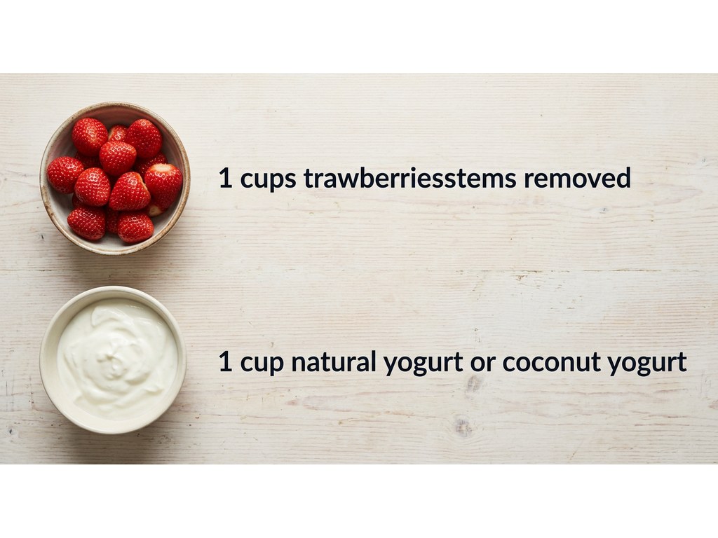 Ingredients for Frozen Strawberry Dog Treats