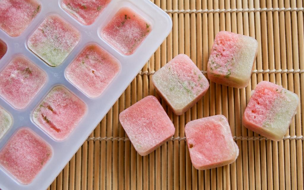 Frozen Watermelon Cucumber Dog Treats, homemade dog recipe