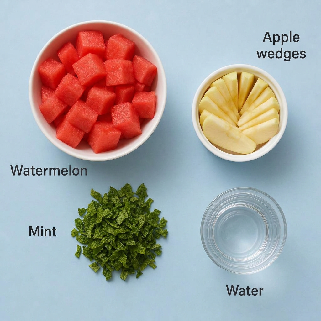 Ingredients for Frozen Watermelon & Mint Pops