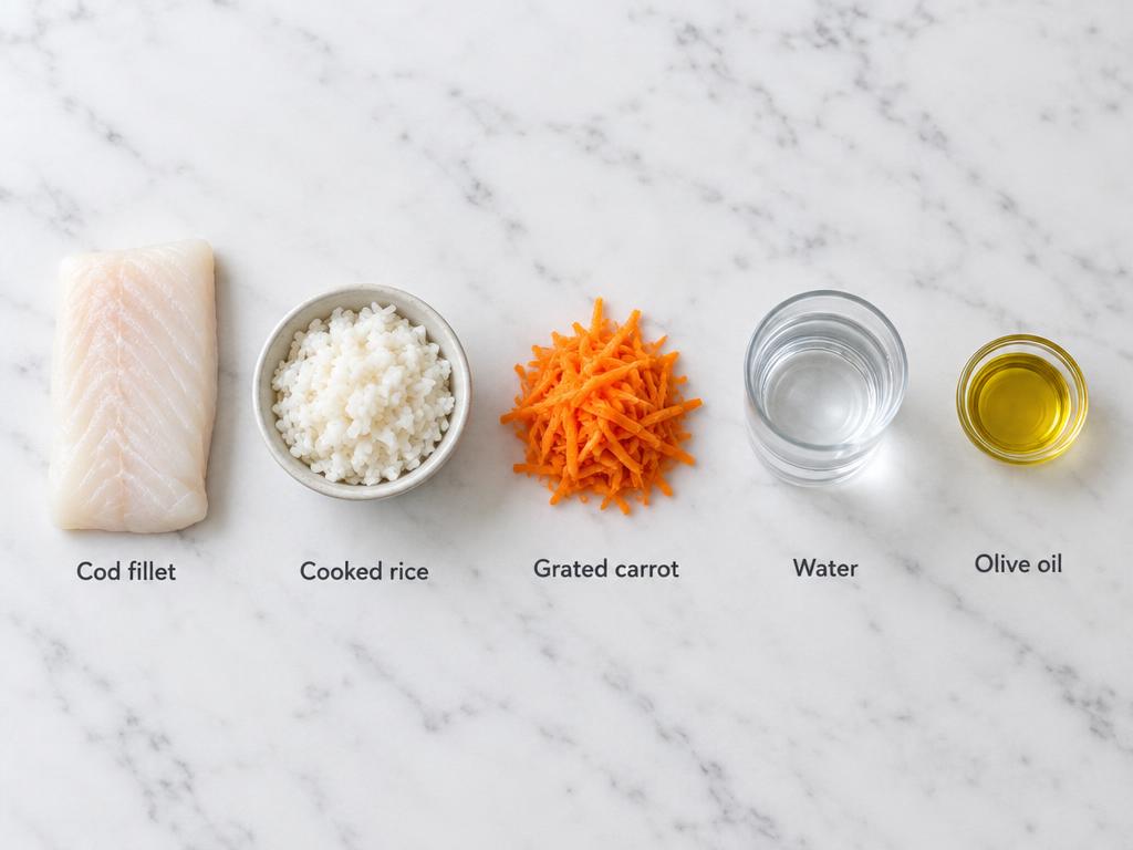 Ingredients for Gentle Cod & Rice Cat Dinner