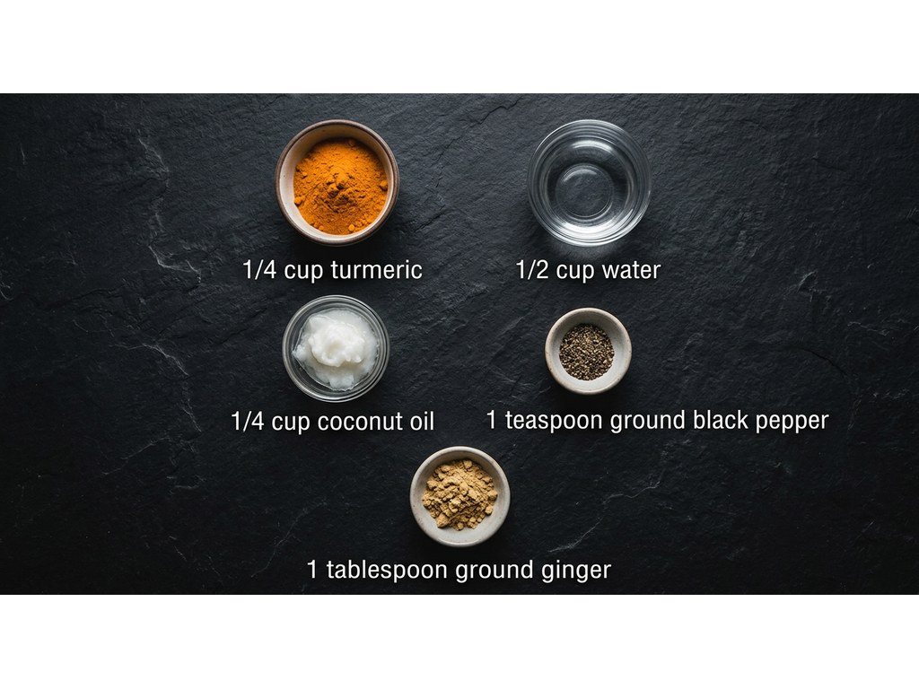 Ingredients for Golden Paste for Dogs