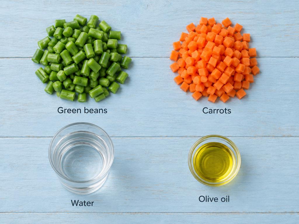Ingredients for Green Bean & Carrot Dog Topper