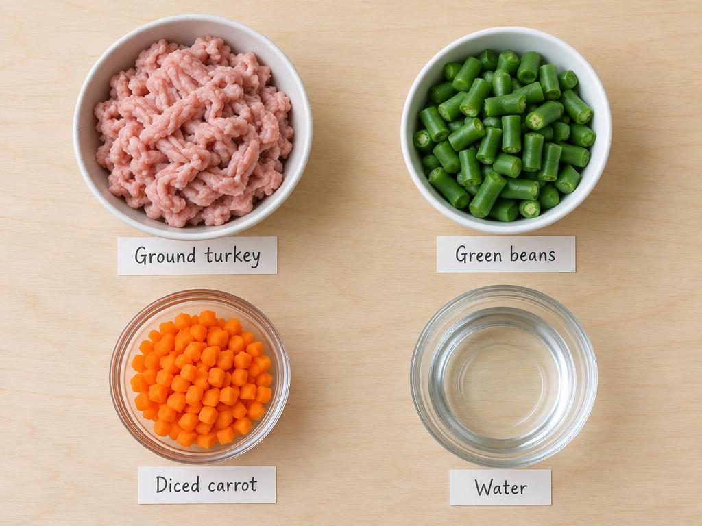 Ingredients for Green Bean & Turkey Light Dog Dinner