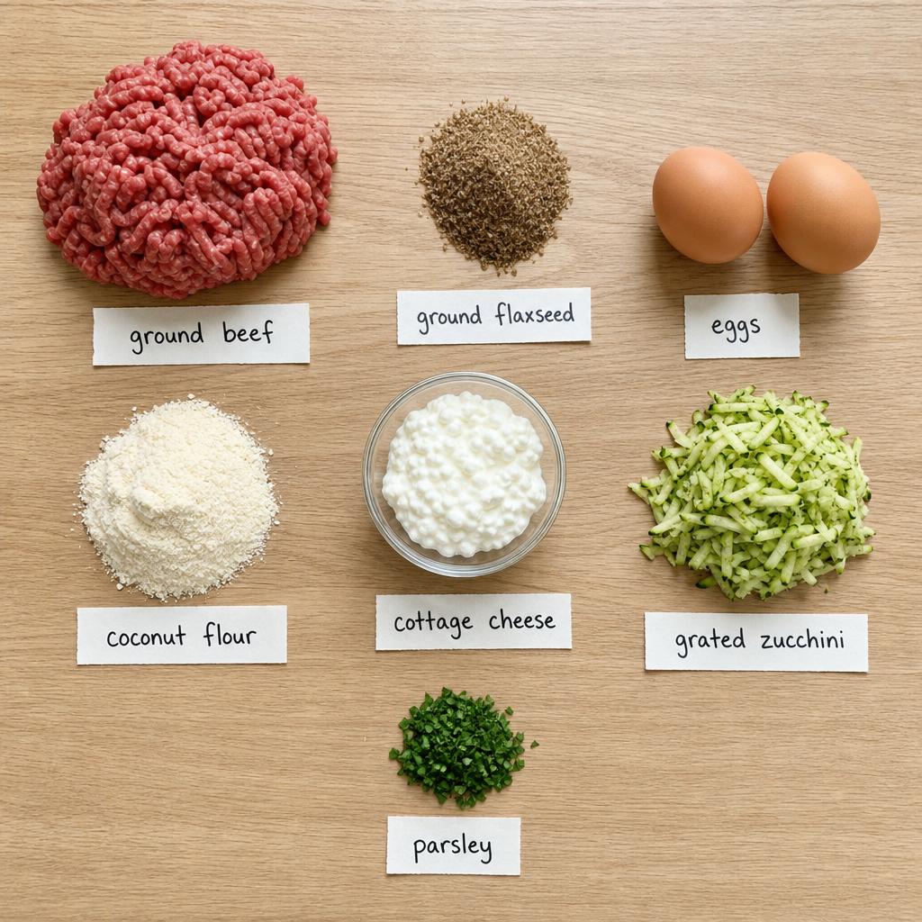 Ingredients for Ground Beef Dog MeatLoaf