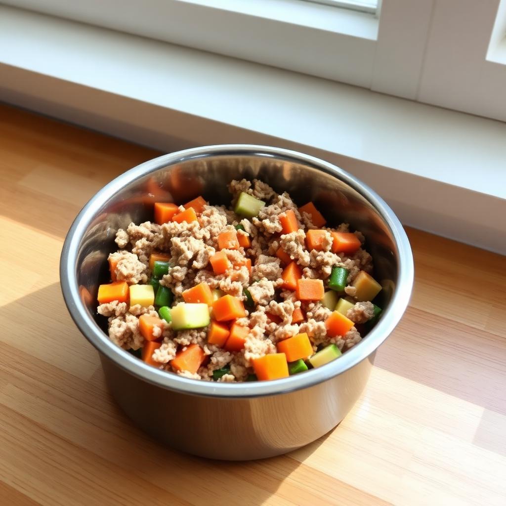 Ground Turkey Vegetable Dinner, homemade dog recipe