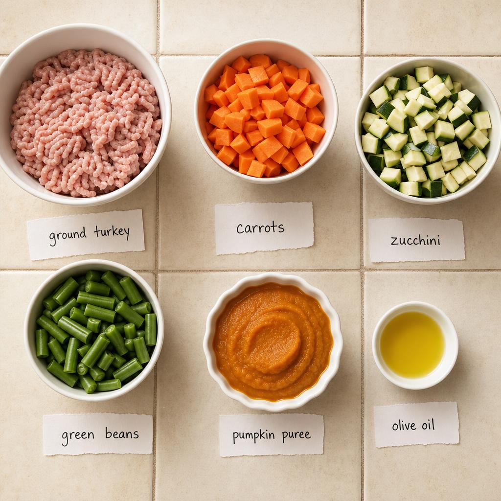 Ingredients for Ground Turkey Vegetable Dinner