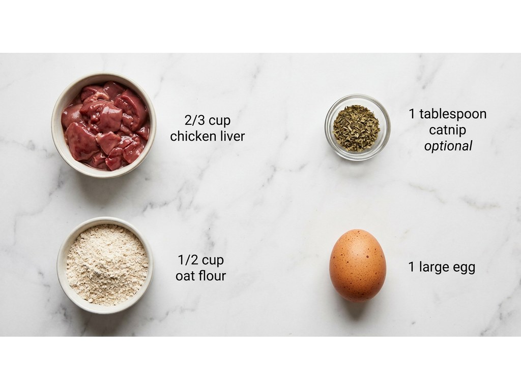 Ingredients for Homemade Chicken Liver Cat Treats