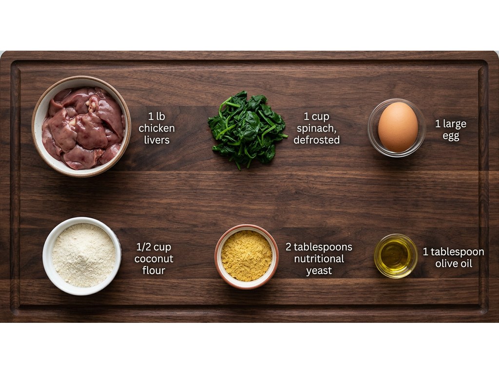 Ingredients for Homemade Chicken Liver Meatballs For Dogs (Healthy & Easy Recipe)