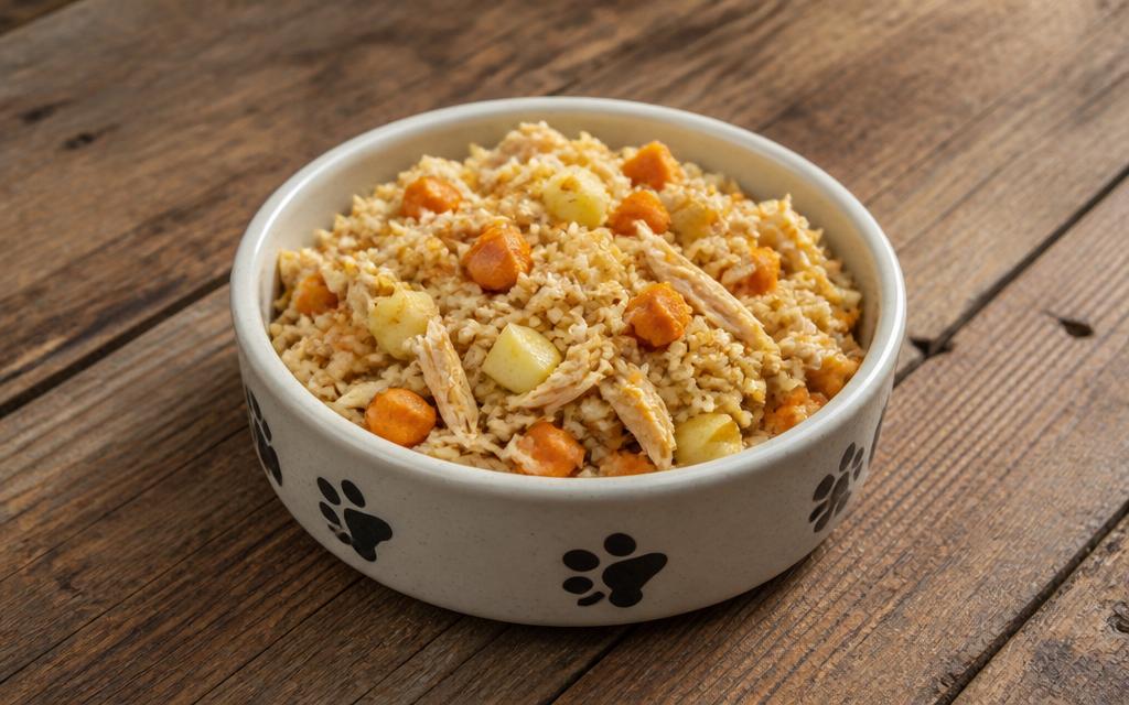 Chicken and Sweet Potato Dog Food, homemade dog recipe