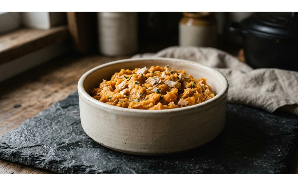 Homemade Sweet Potato Puree, homemade dog recipe