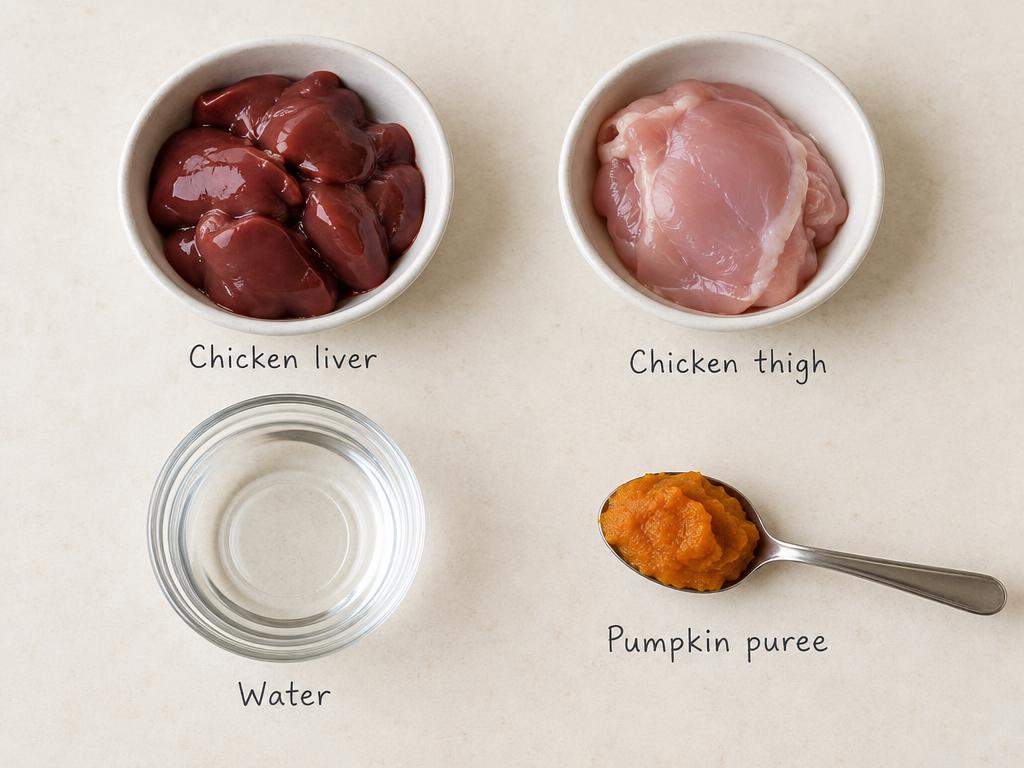 Ingredients for Kitten Chicken Liver Mousse