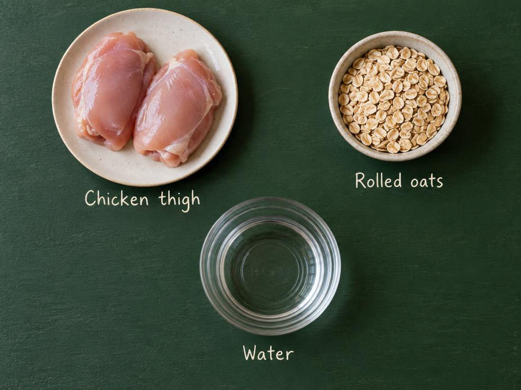 Ingredients for Kitten Chicken & Oat Porridge