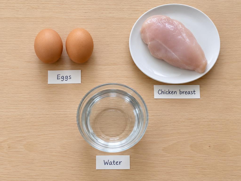 Ingredients for Kitten Egg Yolk & Chicken Custard