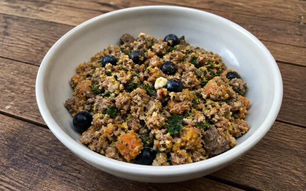 Lamb and Sweet Potato Dog Food, homemade dog recipe