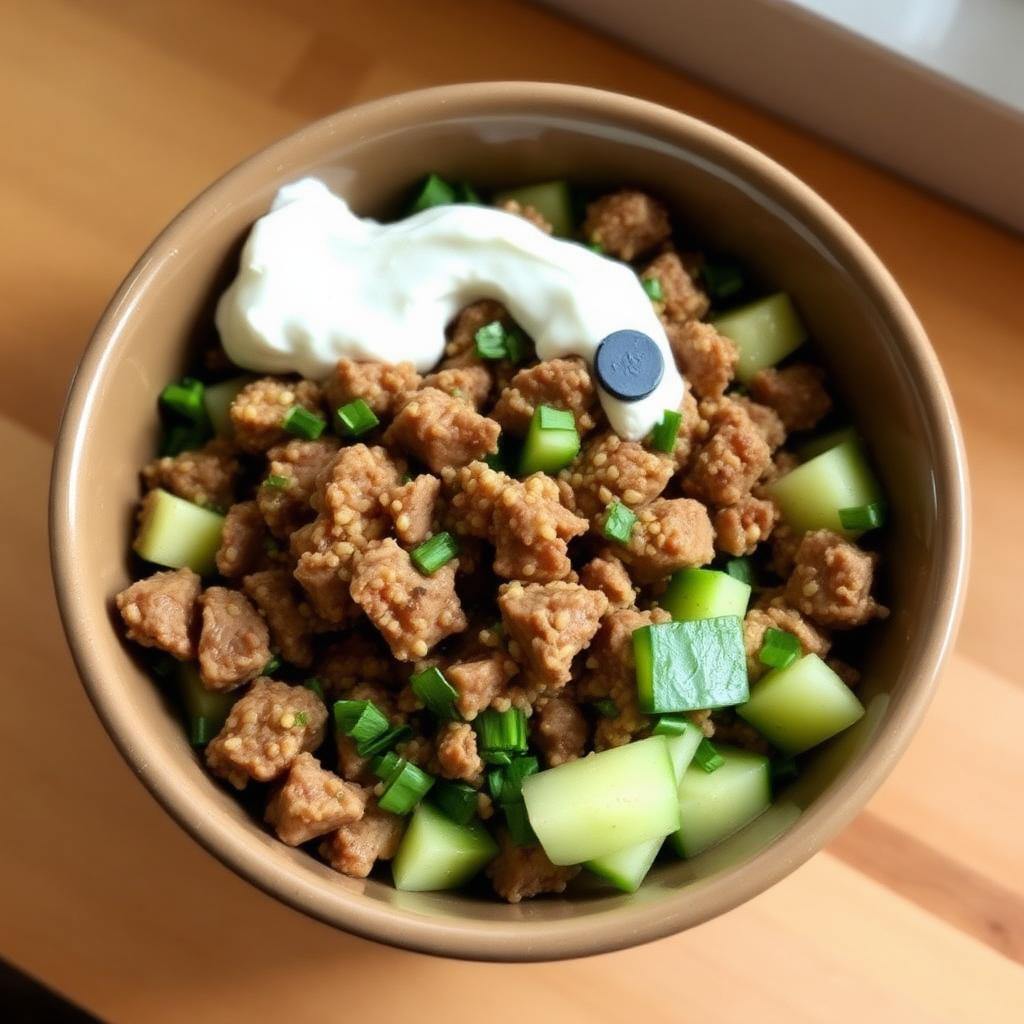 Lamb Quinoa Dog Dinner, homemade dog recipe