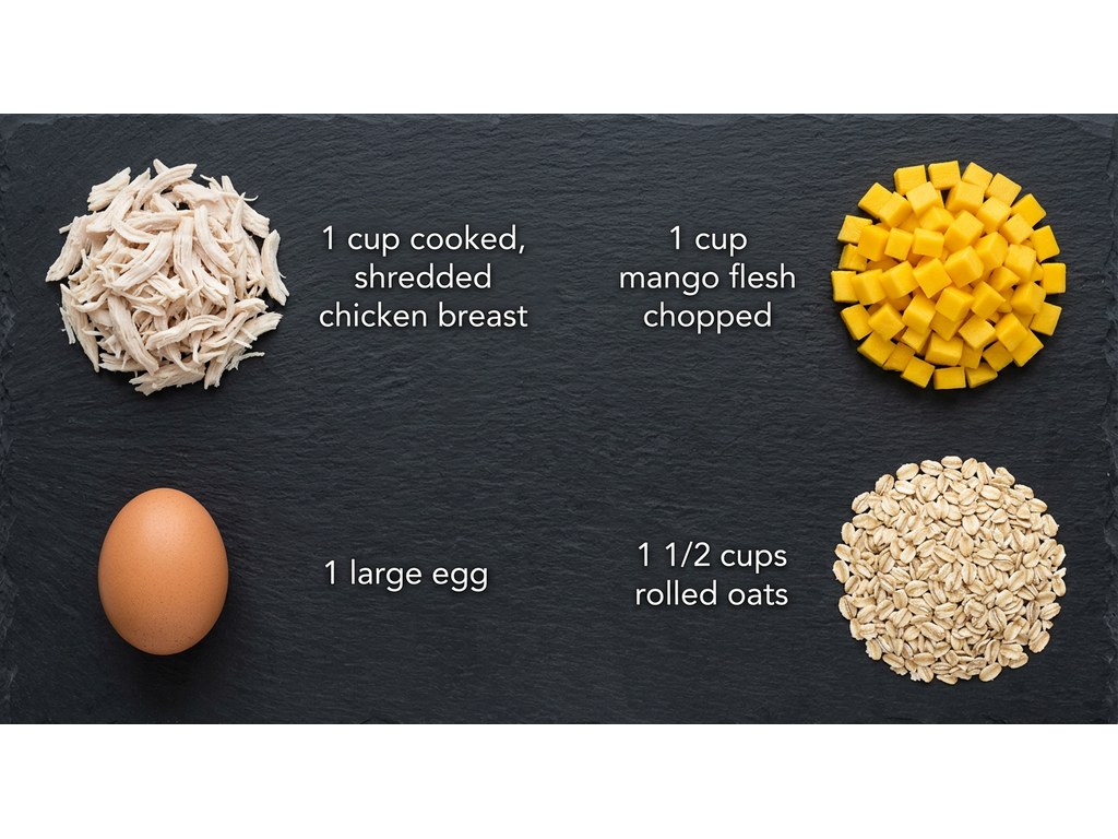 Ingredients for Mango Chicken Dog Treats Recipe