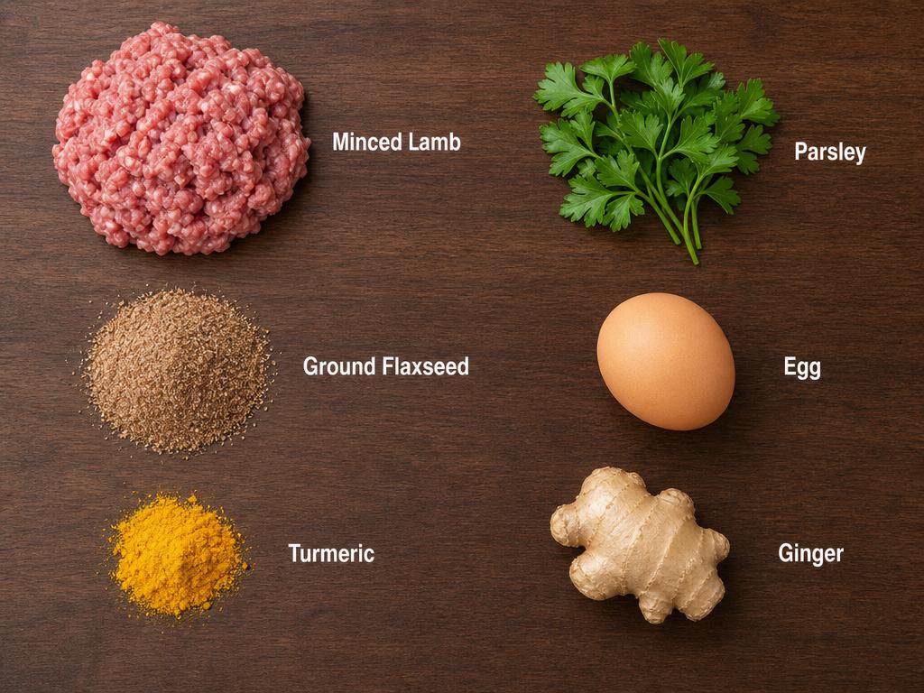 Ingredients for Meatball Lamb Treats for Dogs