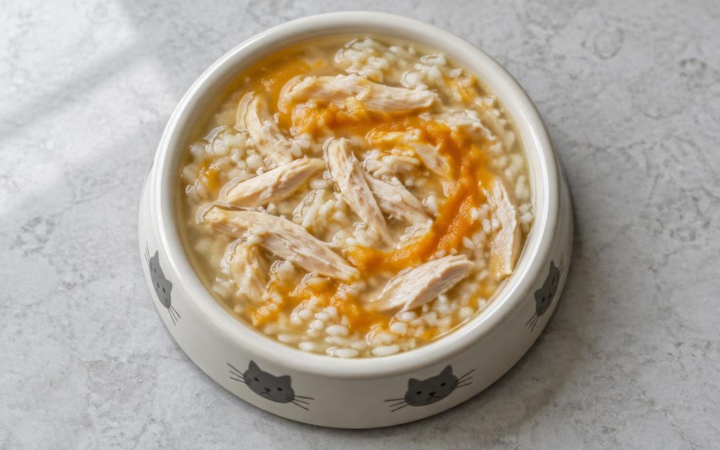 Moisture-Rich Chicken Cat Bowl, homemade cat recipe
