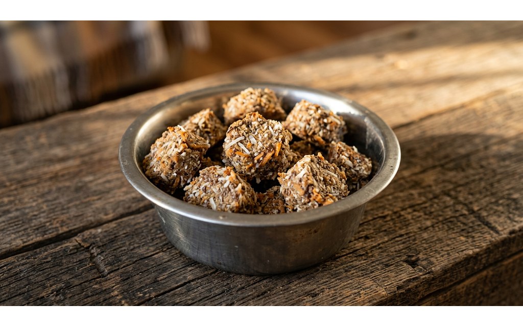 No Bake Apple Coconut Dog Treats, homemade dog recipe