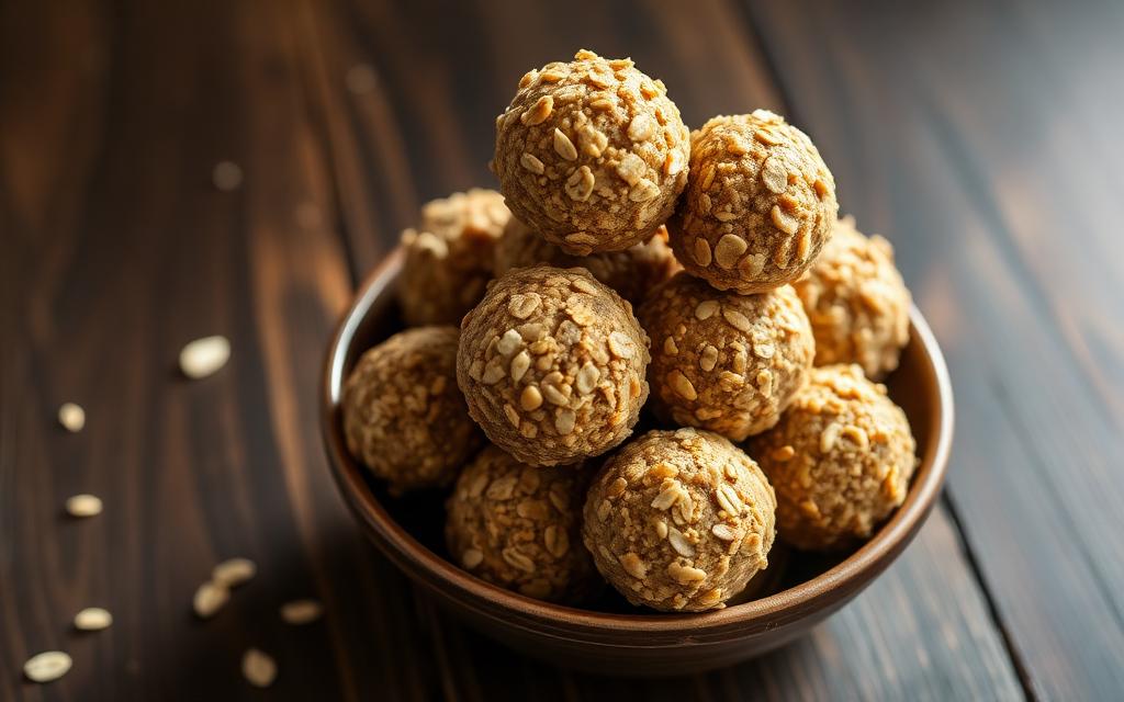 No-Bake PB & Oat Energy Balls, homemade dog recipe