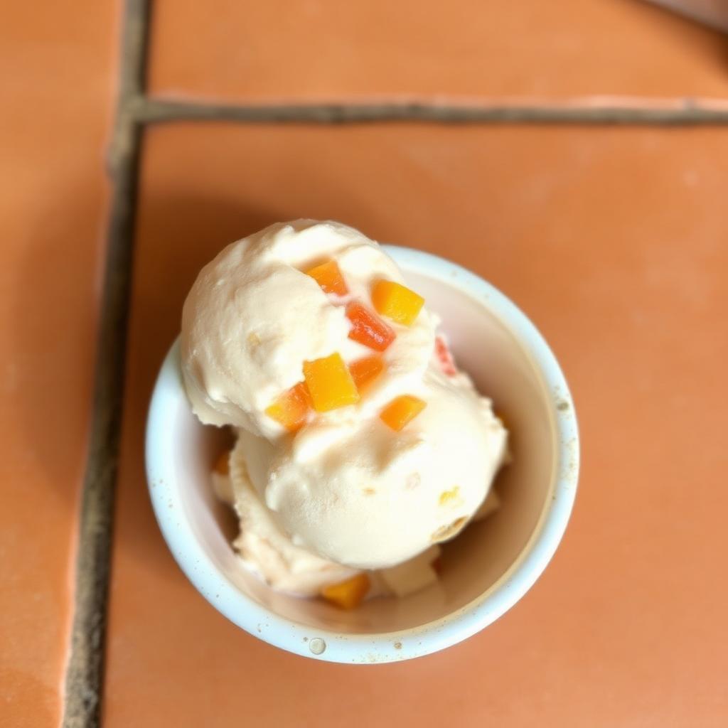 Peach Dog Ice Cream, homemade dog recipe