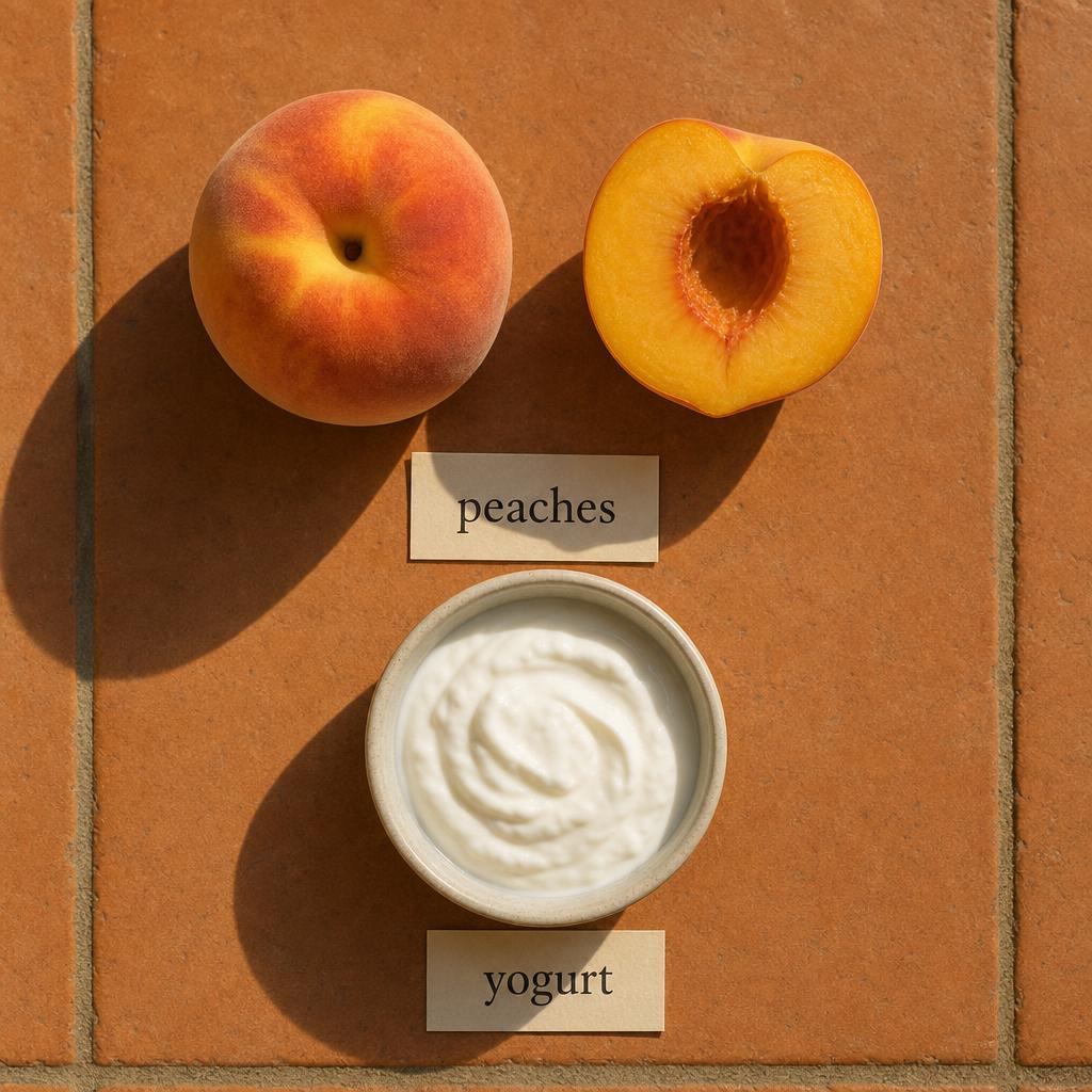 Ingredients for Peach Dog Ice Cream