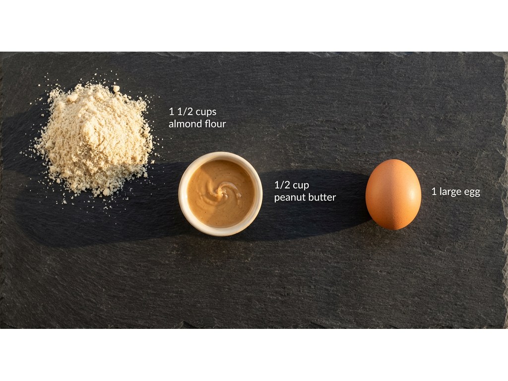 Ingredients for Peanut Butter Almond Flour Dog Treats