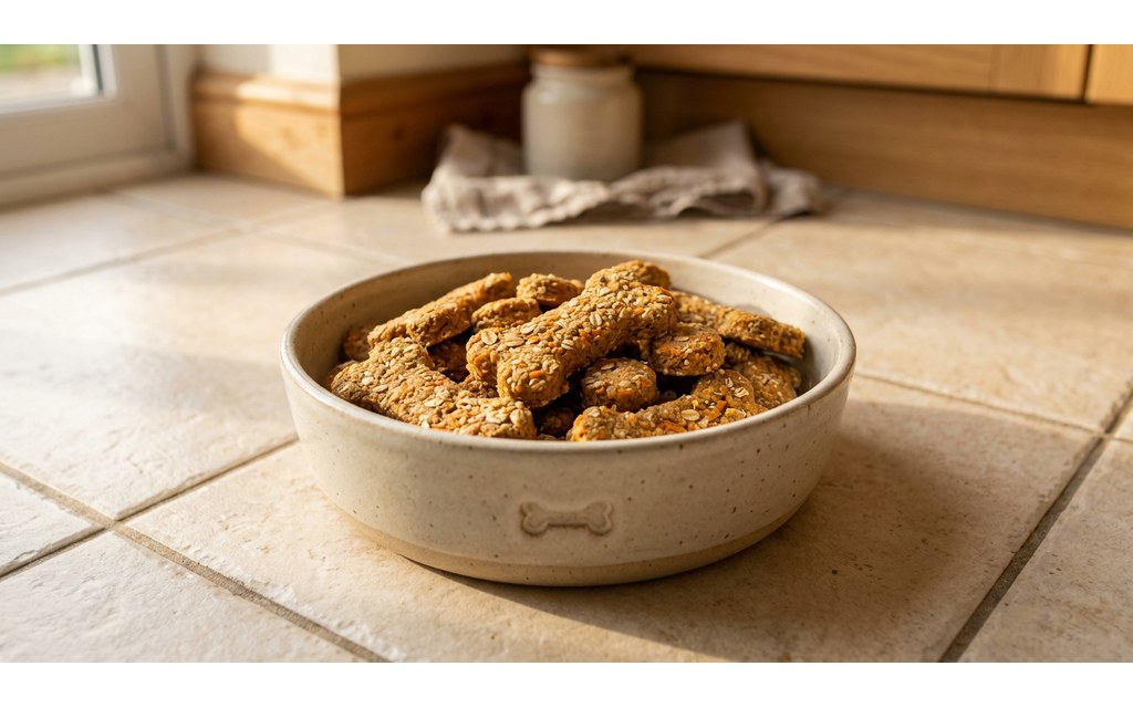 Peanut Butter Carrot Dog Treats, homemade dog recipe