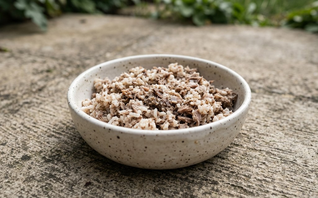Pork and Rice Dog Food, homemade dog recipe