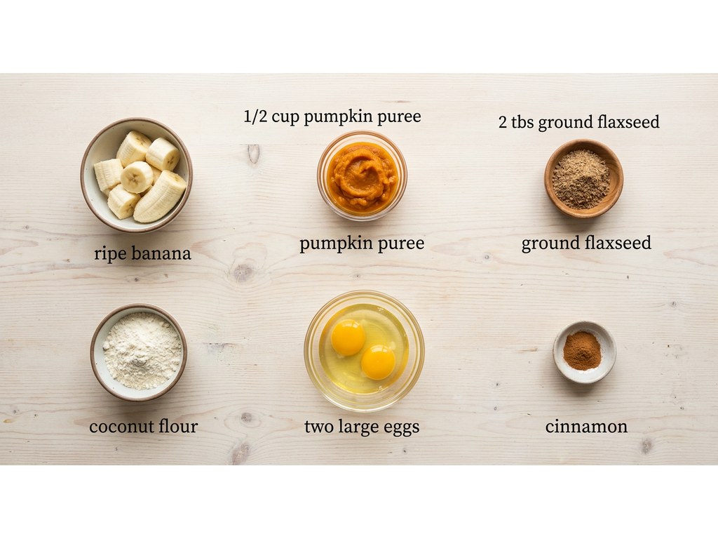Ingredients for Pumpkin Banana Dog Treats