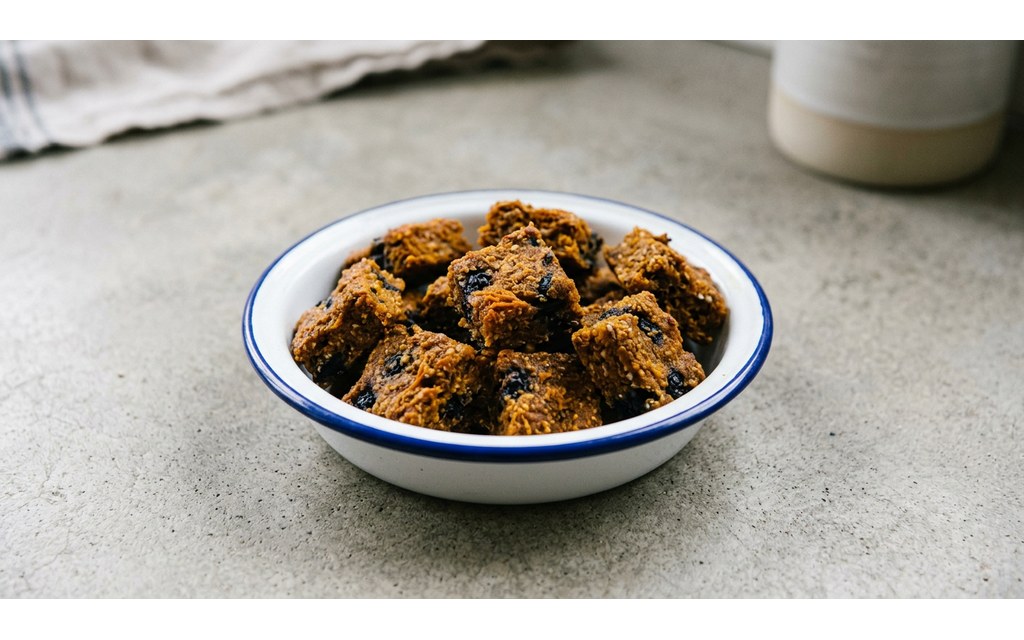 Pumpkin Blueberry Dash Dog Treats, homemade dog recipe