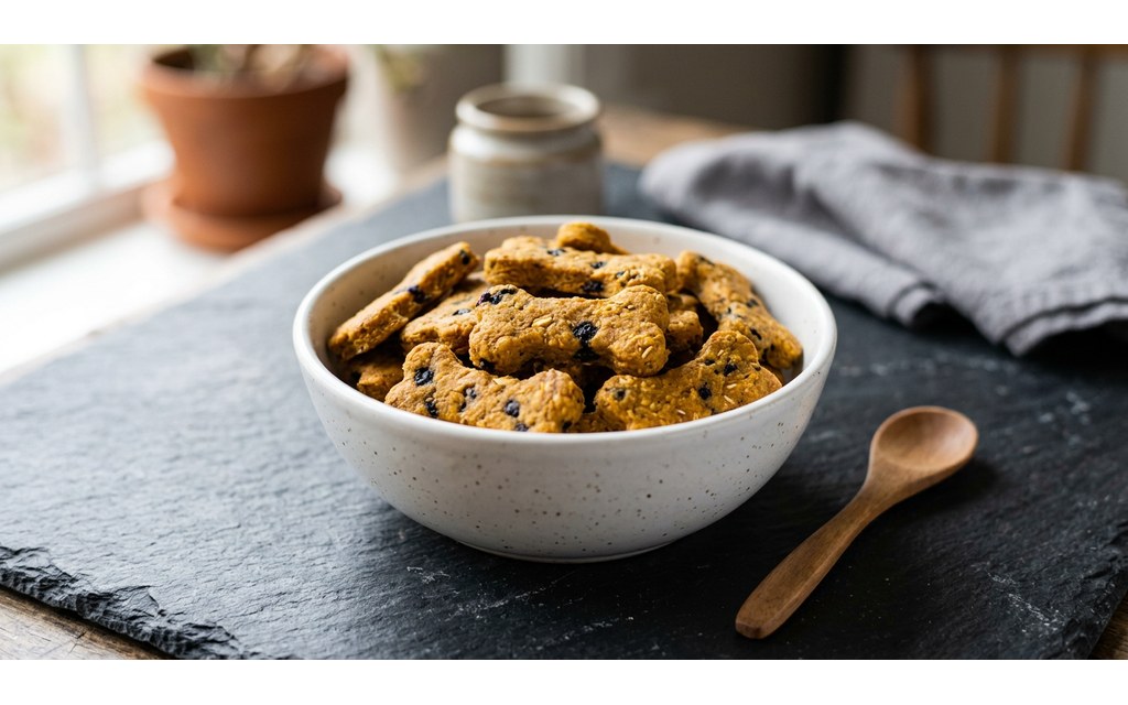Pumpkin Blueberry Dog Treats, homemade dog recipe