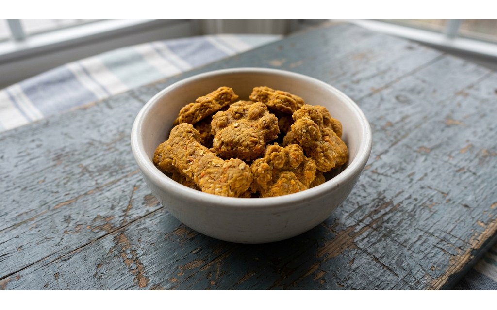 Pumpkin Carrot Dog Treats, homemade dog recipe