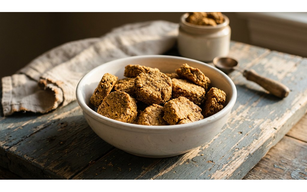 Pumpkin Flaxseed Dog Treats, homemade dog recipe