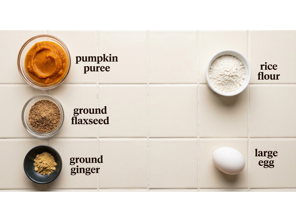 Ingredients for Pumpkin Flaxseed Dog Treats