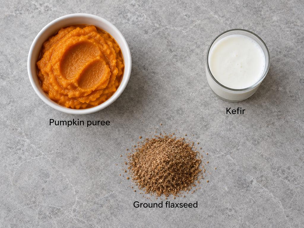 Ingredients for Pumpkin & Kefir Dog Topper