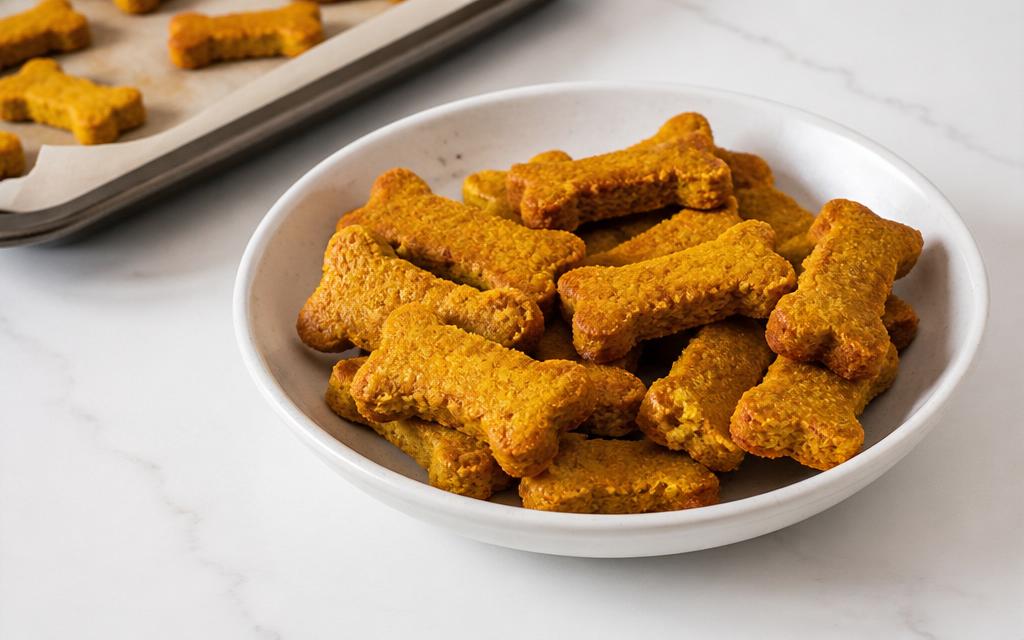 Pumpkin Turmeric Dog Treats, homemade dog recipe