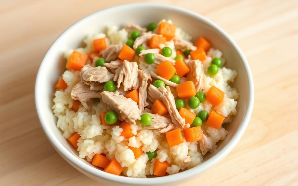 Puppy Chicken & Veggie Mash, homemade dog recipe