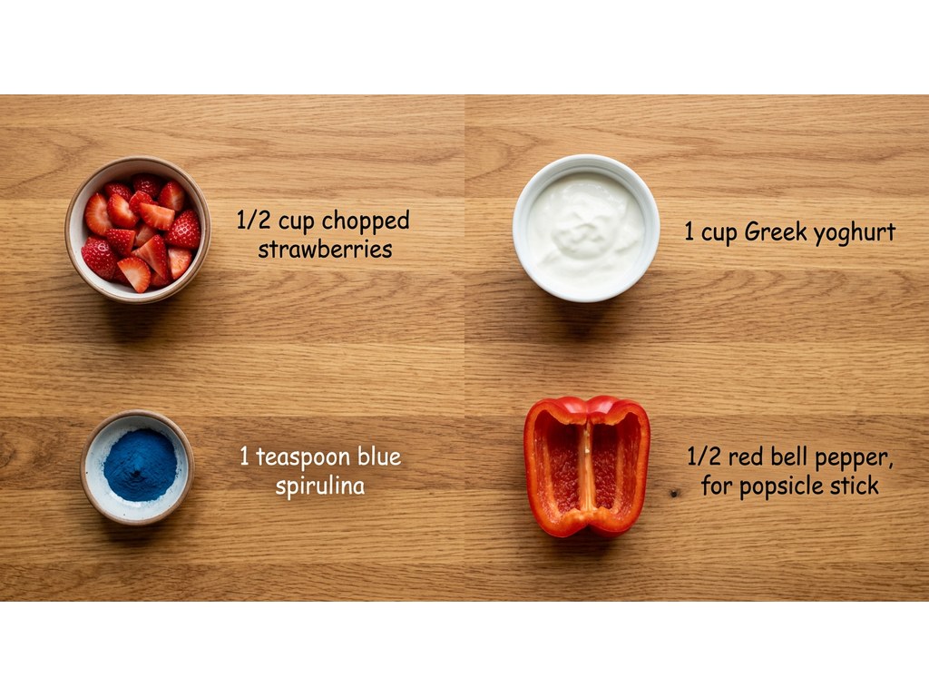 Ingredients for Red White Blue Popsicle for Dogs