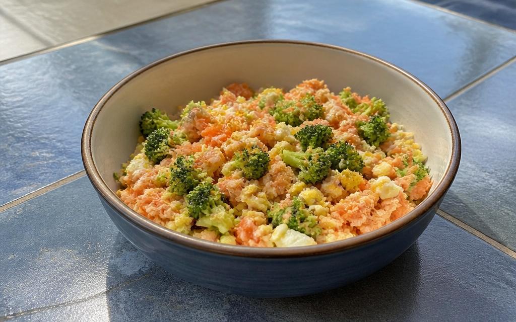 Salmon Broccoli Dog Food Recipe, homemade dog recipe