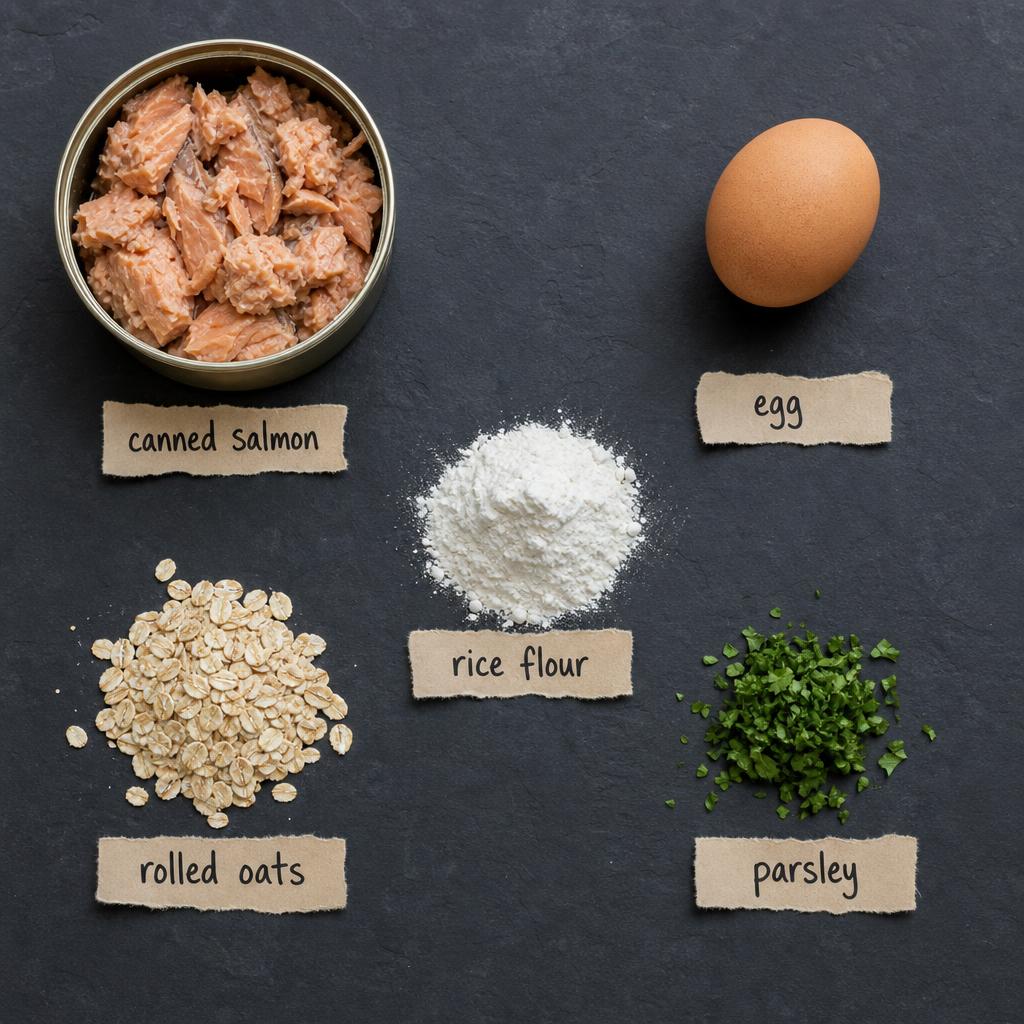 Ingredients for Baked Salmon Dog Treats