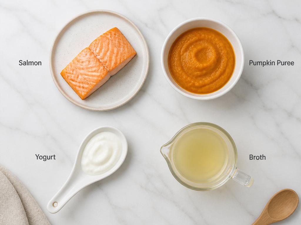 Ingredients for Salmon & Pumpkin Cat Pâté