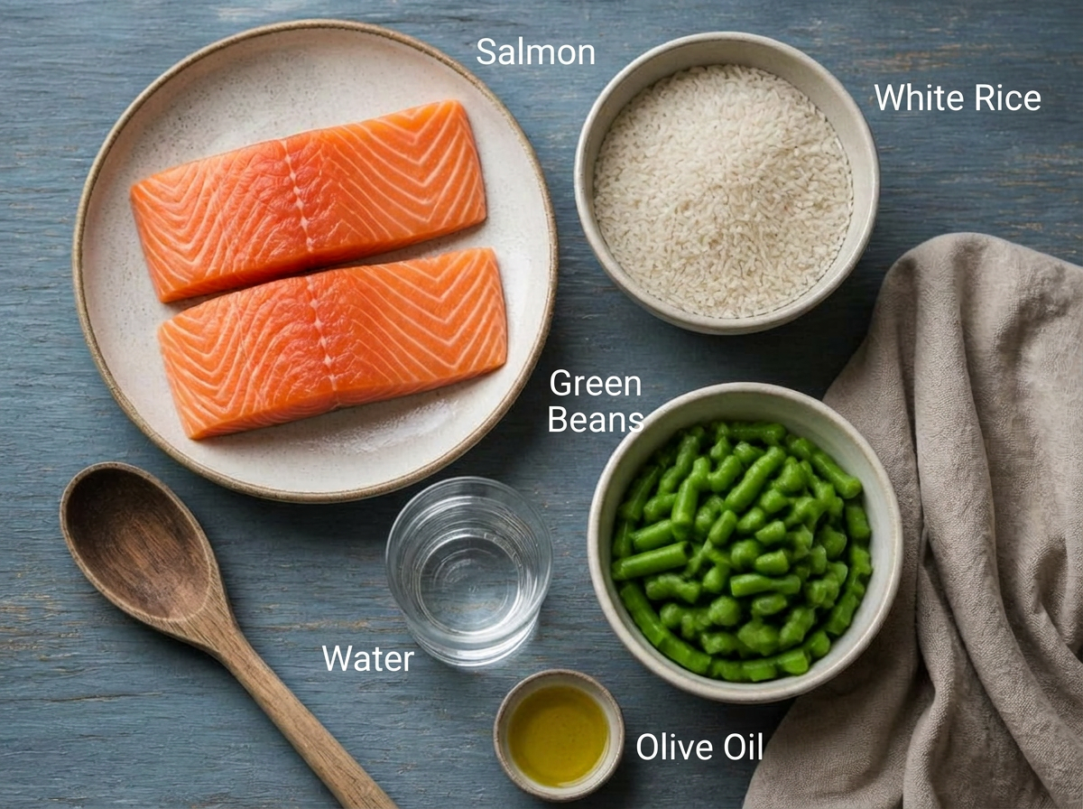 Ingredients for Salmon & Rice Bowl