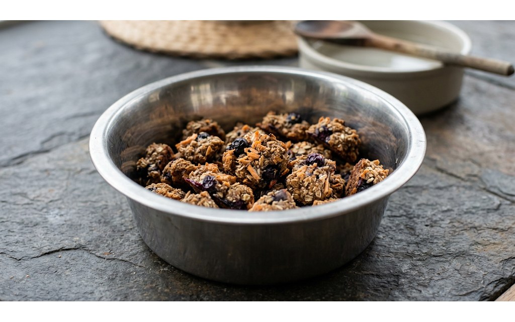 Salmon Blueberry Treats For Dogs, homemade dog recipe