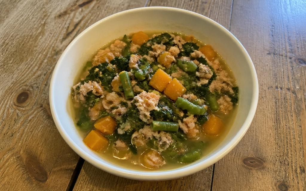 Salmon Vegetable Stew For Dogs, homemade dog recipe