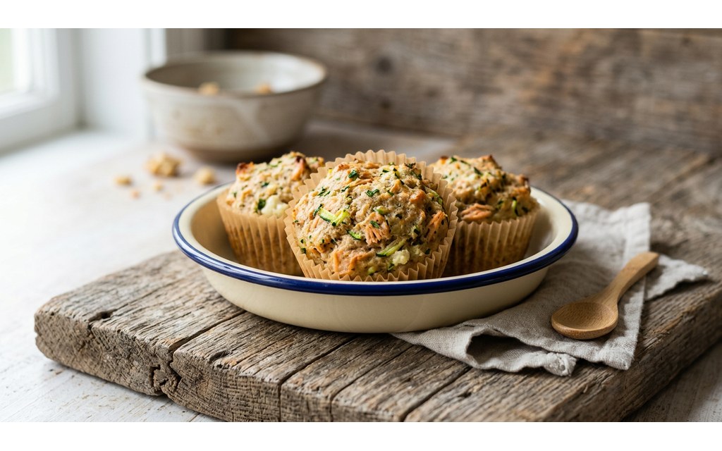 Salmon Zucchini Dog Muffins, homemade dog recipe